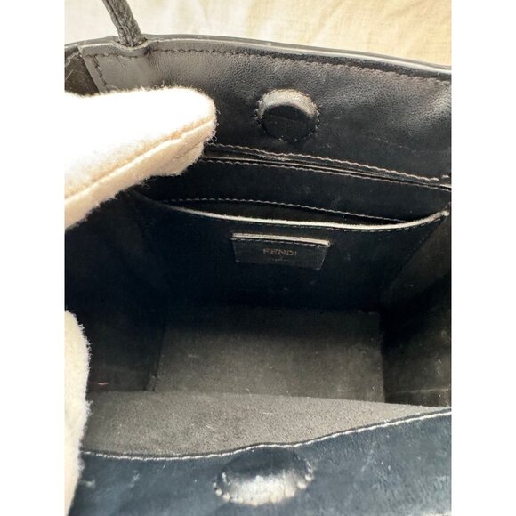 Fendi Roma Beige & Black Leather Tote Bag With Gold Hardware & COA's‎ - Picture 15 of 16